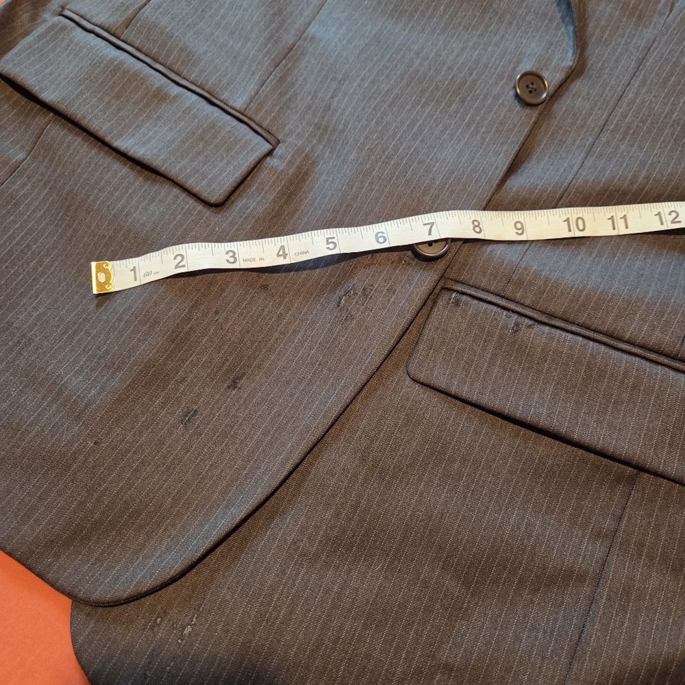 John Varvatos Star USA Brown Pinstripe Wool Bowery Suit Men's 40S 33" Waist - Picture 12 of 16